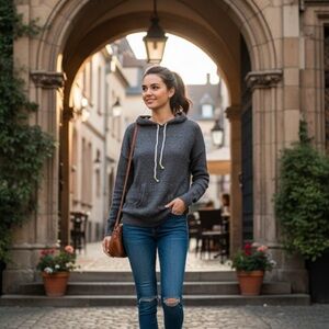 American Eagle Outfitters Charcoal Hoodie